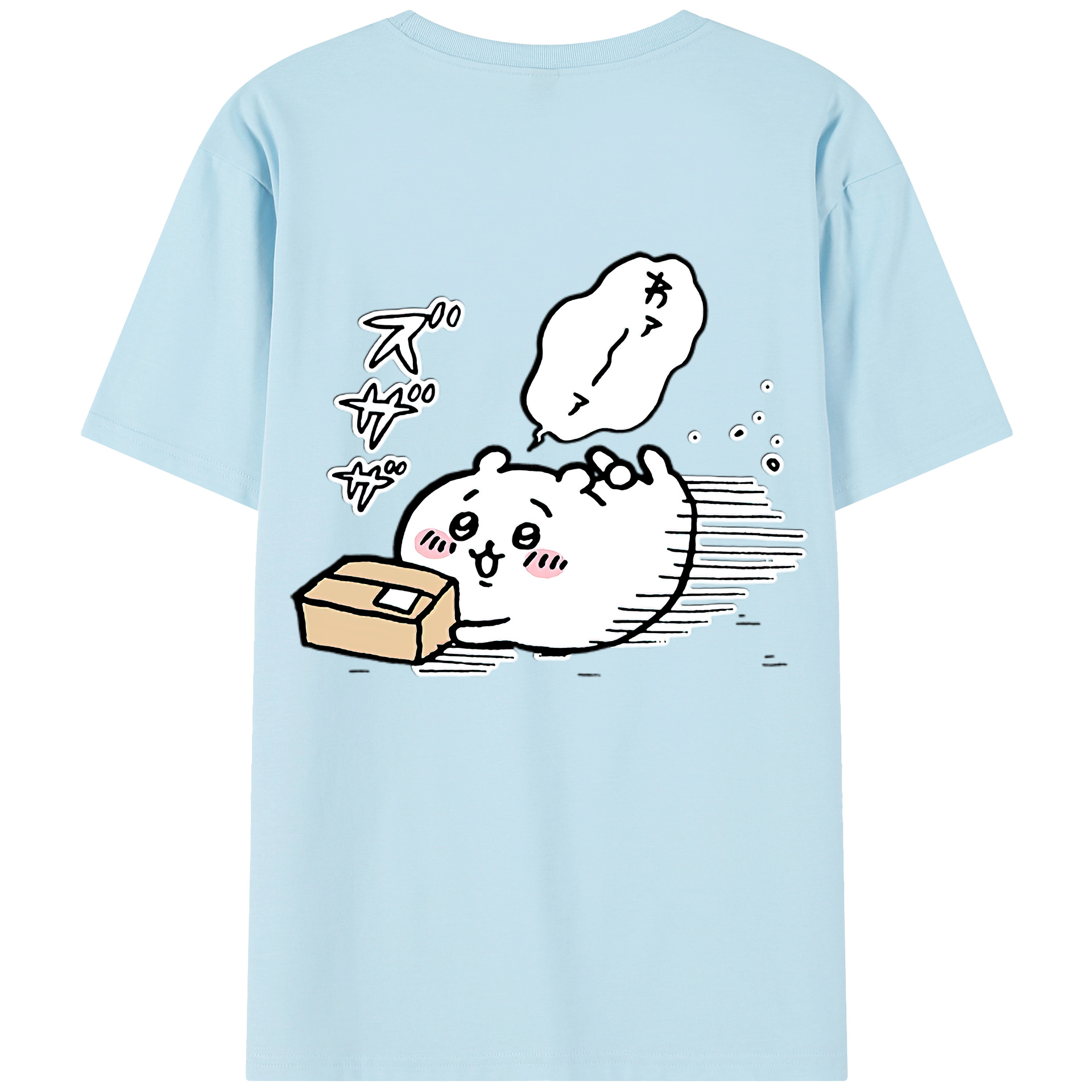 （画像用） ちいかわ ちいかわ Chii-kawa chiikawa 綿100％半袖Tシャツ（背面プリント）
